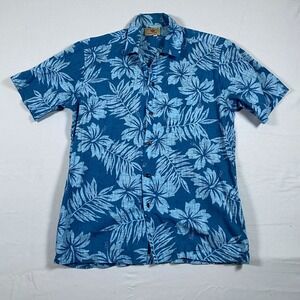 The Hawaiian Original Multicolored Tropical Floral Print Button Down Shirt Sz L